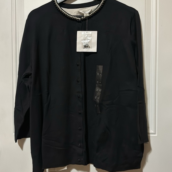 NWT Liz Claiborne 3/4 Sleeved Cardigan Sweater Size US 1X - Picture 1 of 13